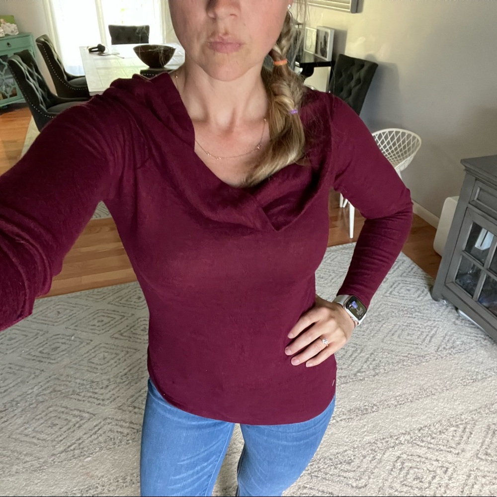 Super cute cowl neck!